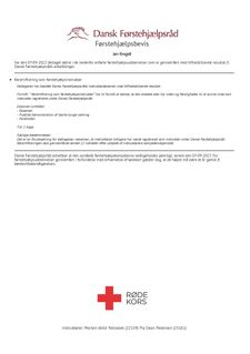 Førstehjælpsbevis til deling 07-09-2022